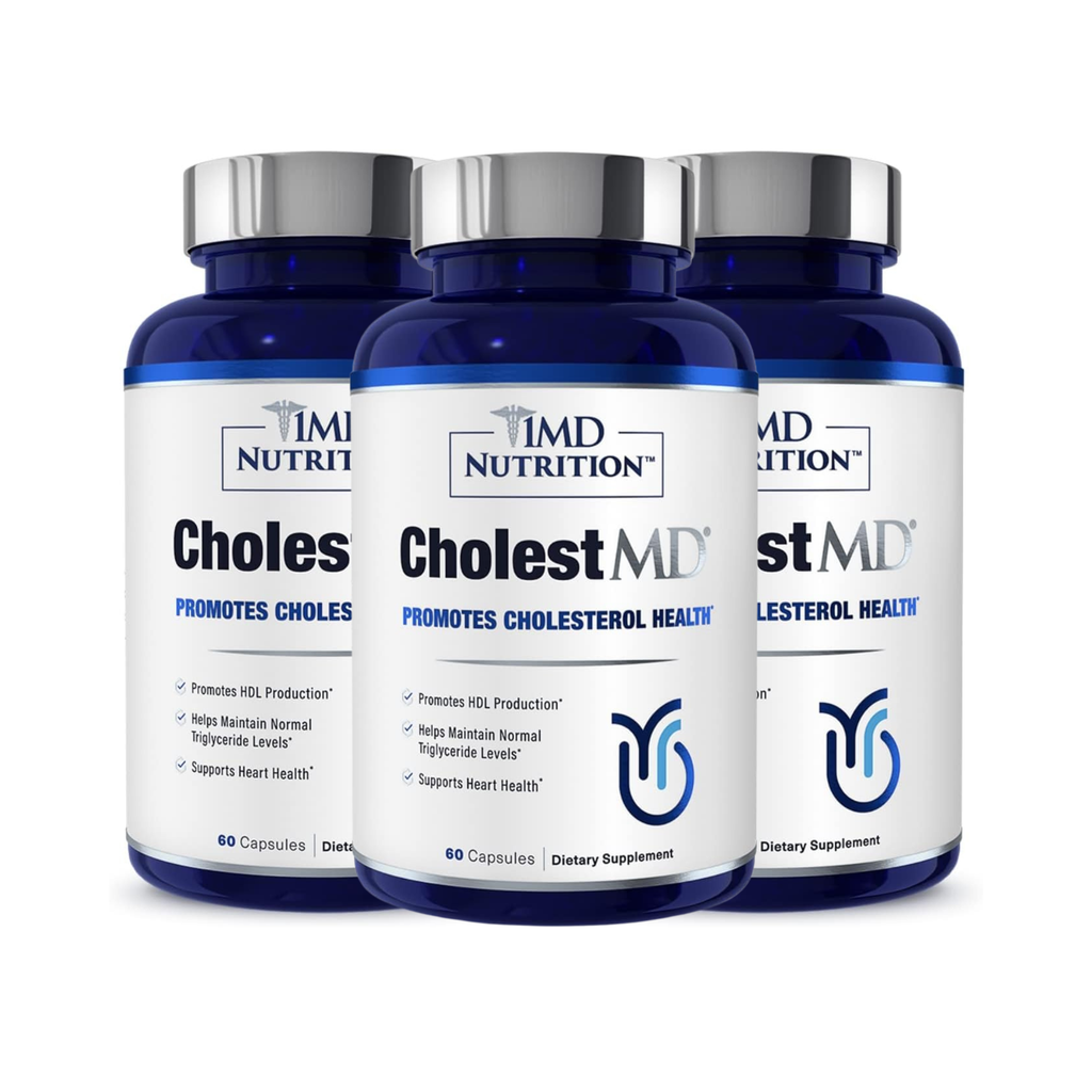 1MD Nutrition CholestMD Heart & Cholesterol Support – 180 Capsules (3-Pack)