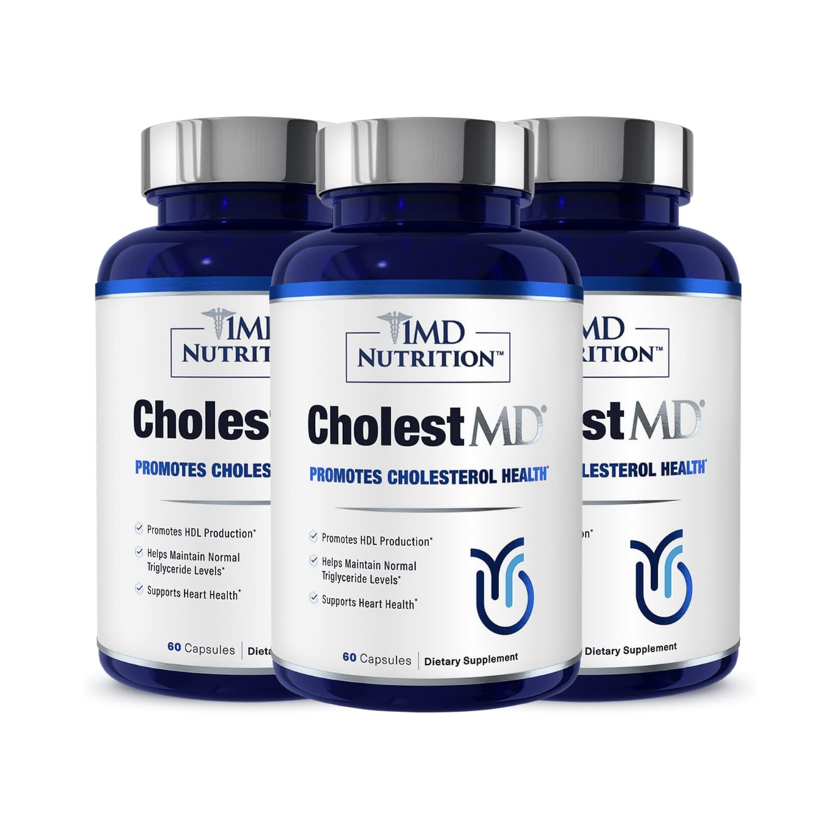 1MD Nutrition CholestMD Heart & Cholesterol Support – 180 Capsules (3-Pack)