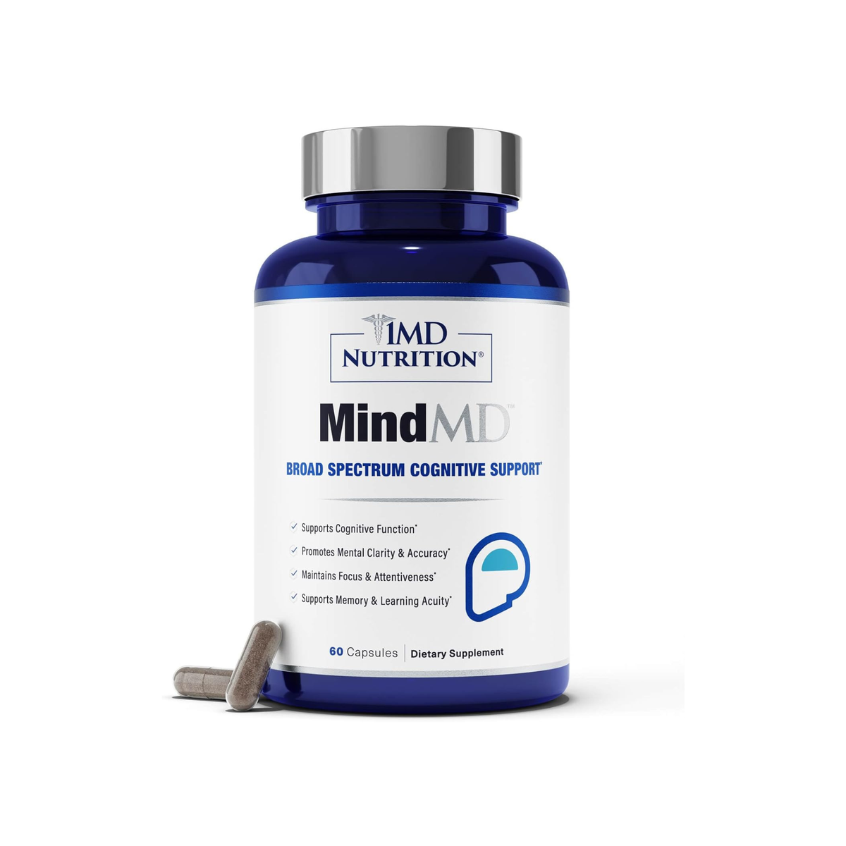 1MD Nutrition MindMD Brain Health, Memory & Focus Support – 60 Capsules