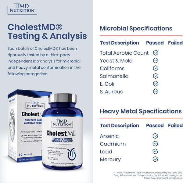 1MD Nutrition CholestMD Heart & Cholesterol Support – 180 Capsules (3-Pack)