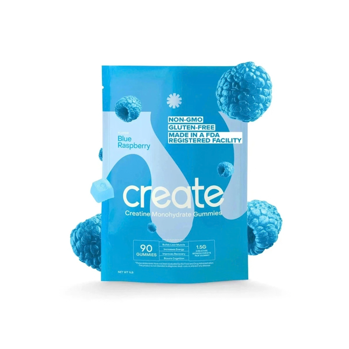Create Creatine Monohydrate Gummies for Men & Women – 90 Count