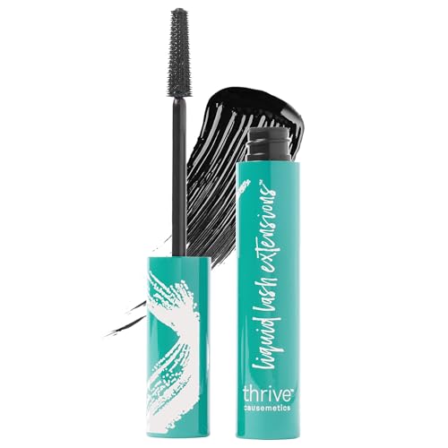 Thrive Causemetics Thrive Mascara, Liquid Lash Extensions Mascara, Tubing Mascara Lengthening, Volumizing & Curling, Smudge Proof, Washable, No Clumping or Flaking, Vegan, Brynn (Rich Black)