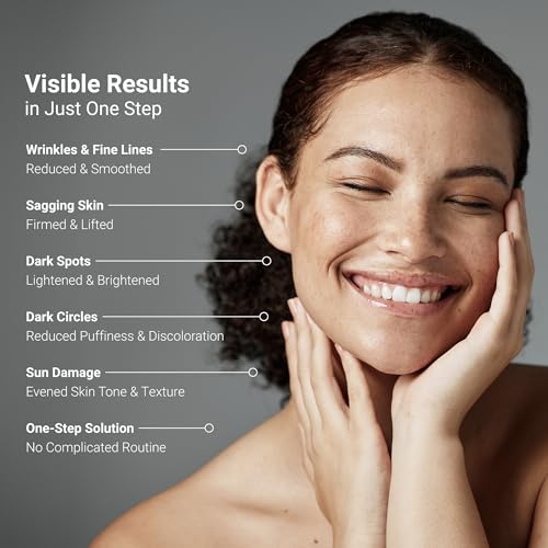 LifeCell All In One Anti-Aging Cream – Reduces Wrinkles, Fine Lines, Dark Circles & Sun Damage – Retinol, Vitamin C, DMAE & Hyaluronic Acid – Fragrance-Free, for All Skin Types (2.54oz)