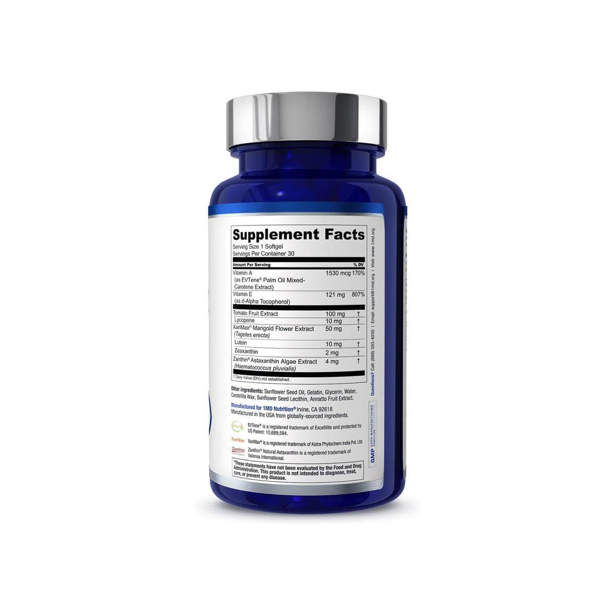 1MD Nutrition VisionMD Eye Vitamin CARMIS – 90 Softgels (3-Pack)