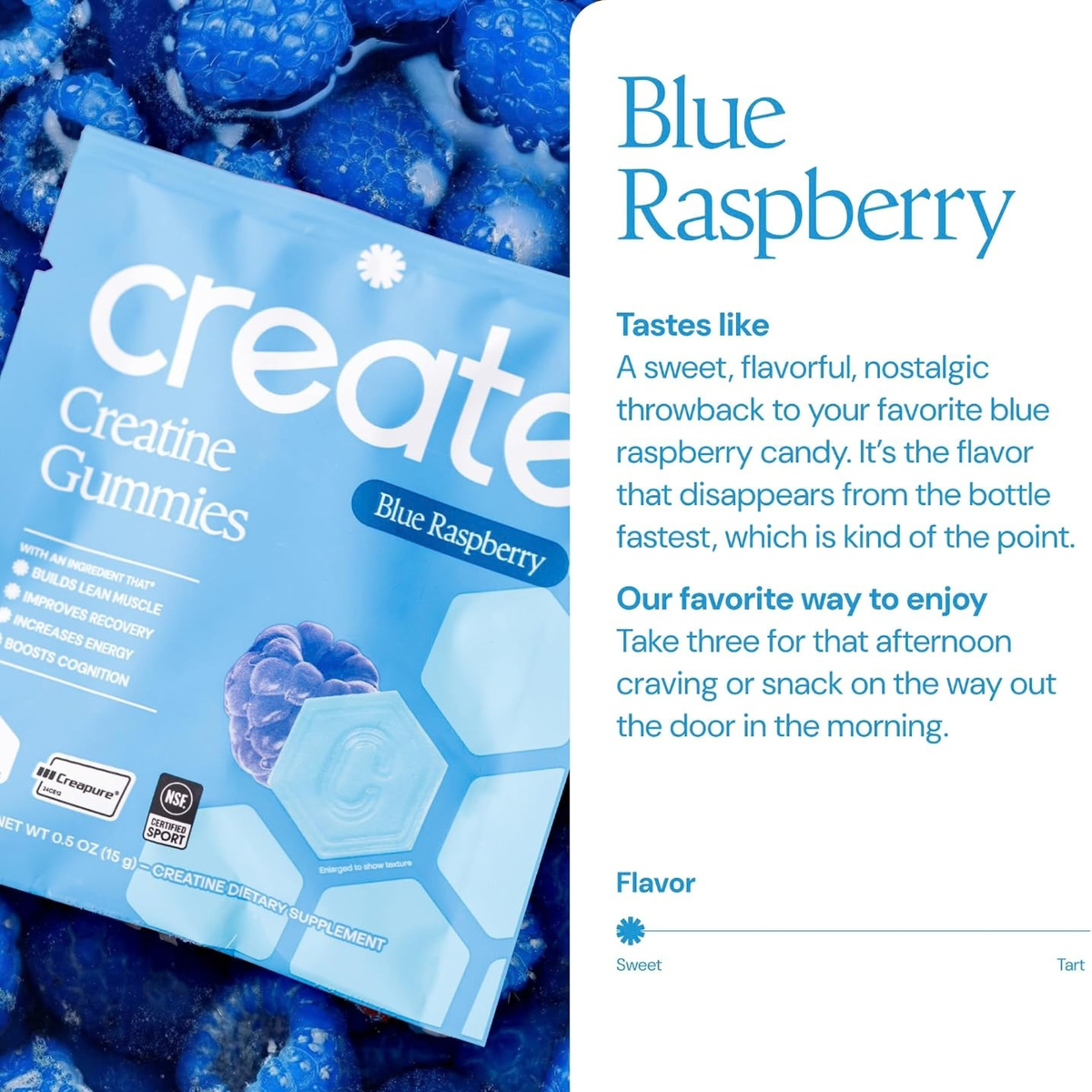 Create Creatine Monohydrate Gummies for Men & Women – 90 Count