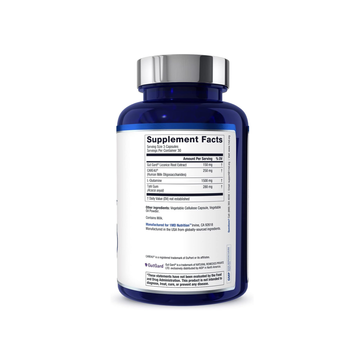 1MD Nutrition GutMD Digestive & Gut Health Support – 90 Capsules