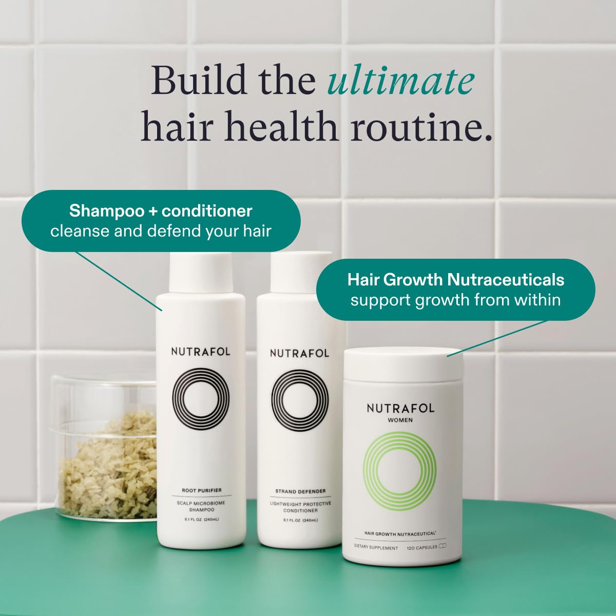 Nutrafol Women’s Hair Growth Supplements – Ages 18-44, 1 Month Supply