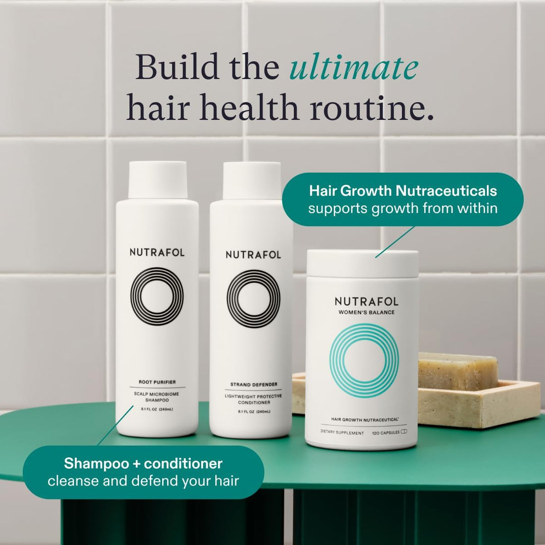 Nutrafol Women's Balance Hair Growth Supplements, Ages 45 and Up