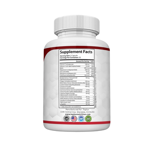 Blood Sugar Complex Supplement – Supports Healthy Blood Sugar Levels (60 Capsules)