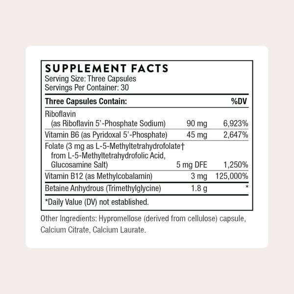 Thorne Methyl-Guard Plus Active Folate 5-MTHF – 90 Capsules