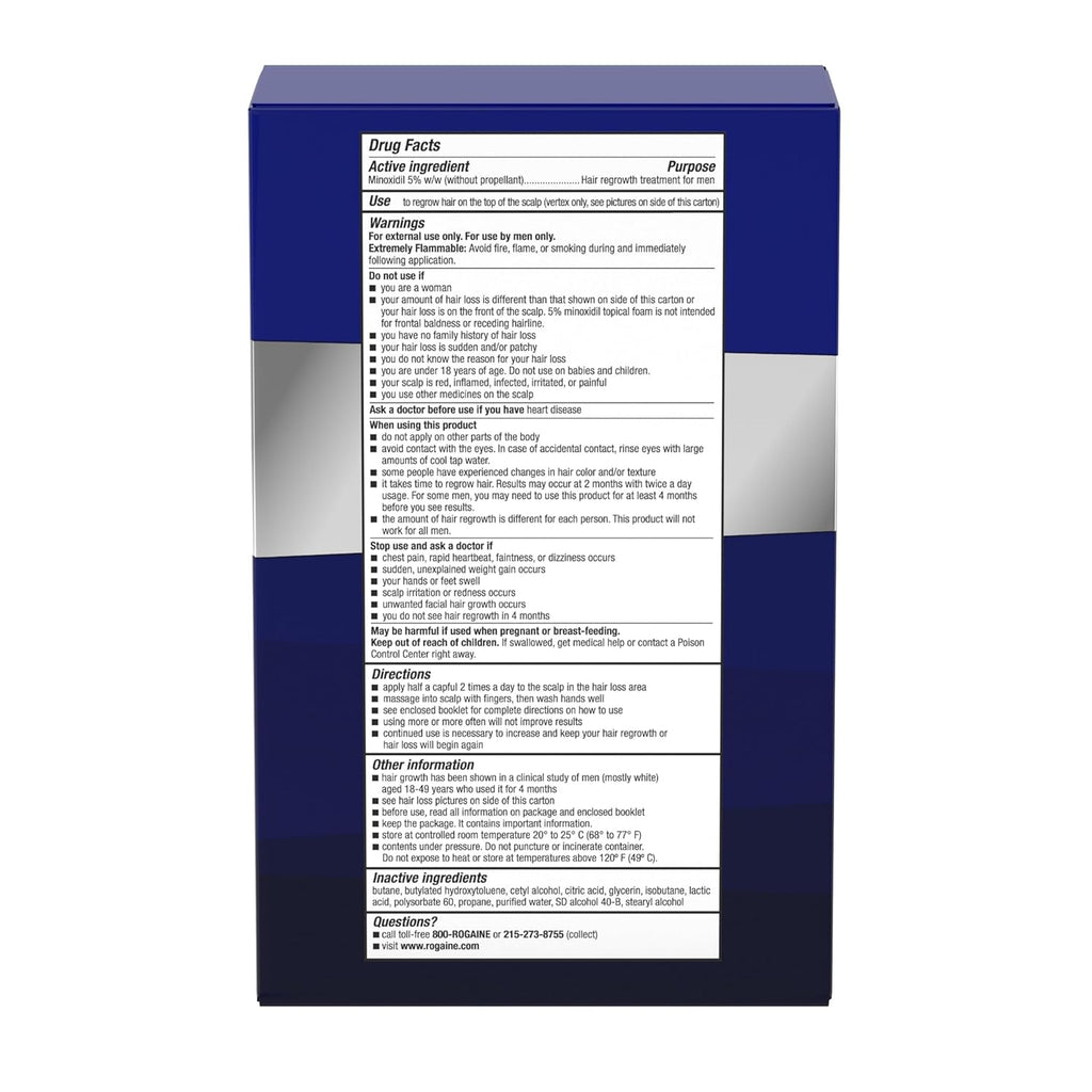 Men's Rogaine 5% Minoxidil Foam for Hair Loss and Hair Regrowth (3-Month Supply) - additional image 9