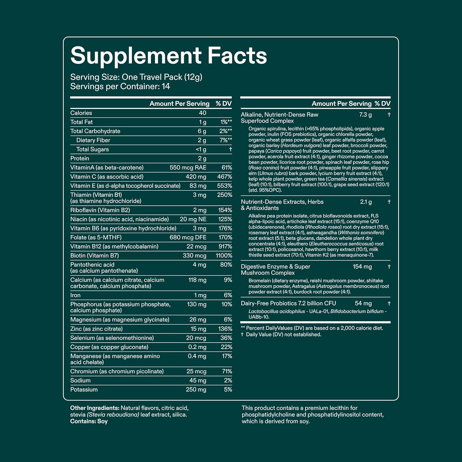 AG1 Greens Powder Supplement – Classic Formula 12.7 oz