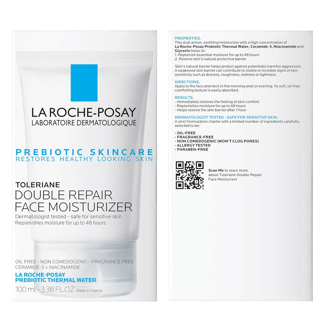 La Roche-Posay Toleraine Skin Care Set, Double Repair Face Moisturizer