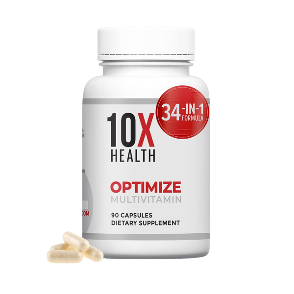 10X Health Optimize Methylated Multivitamin for Men – 90 Capsules